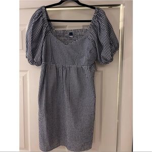 Gingham Puff Sleeve Dress